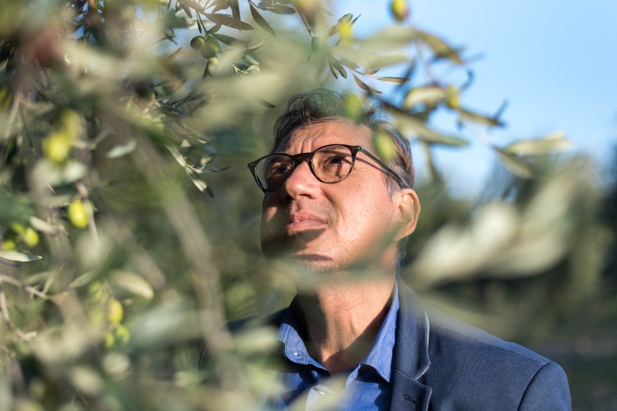 Lucio Toma tra gli ulivi &mdash; professore di lettere e poeta, Agricola Toma