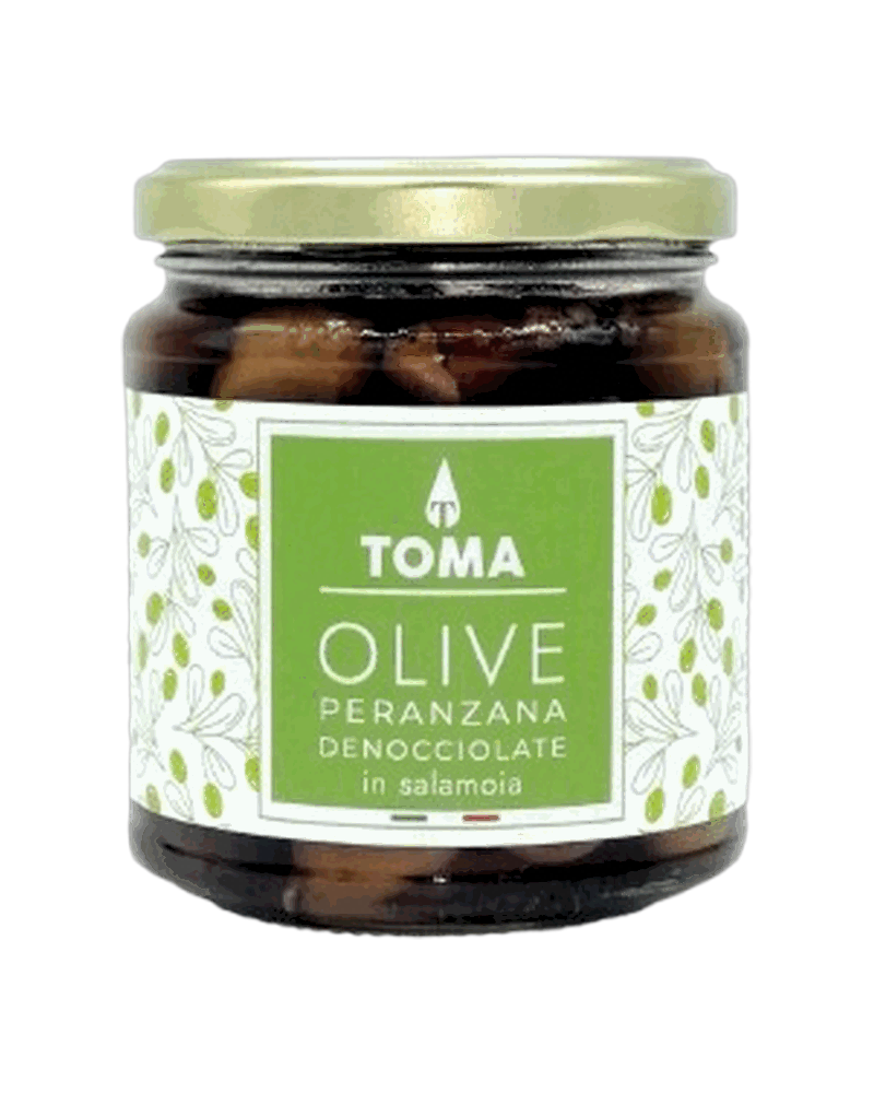 Olive Peranzana denocciolate in salamoia